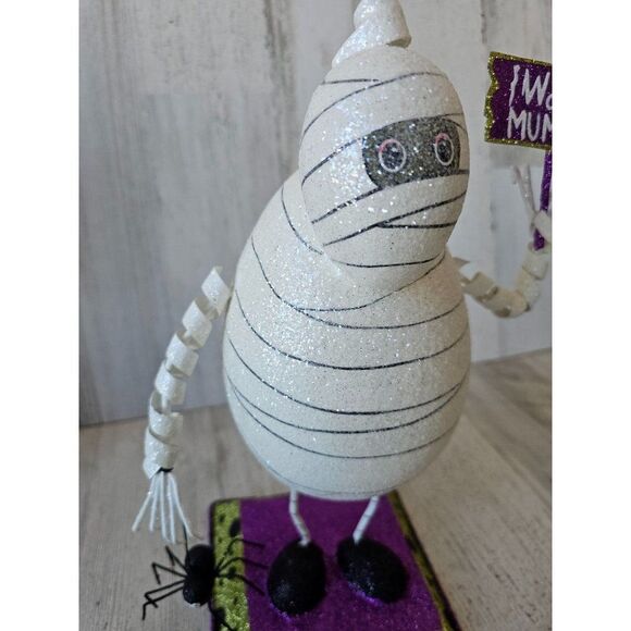 Pier 1 mummy spider glitter large Halloween decor rare vintage - Picture 3 of 9